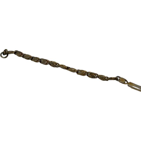 Vintage Monet Gold Tone Bar Link Chain Bracelet Delicate Classic Design 7.5" - Picture 6 of 6